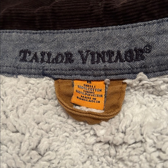Tailor Vintage Stretch Canvas Shirt Jacket With Sherpa Lining - Picture 5 of 8